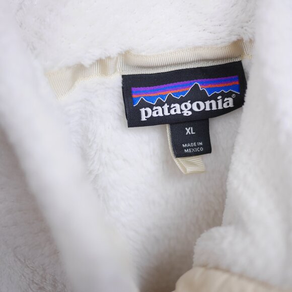 PATAGONIA Women's XL - Off White cream fleece pullover jacket Snap-T medium pile - Picture 10 of 11